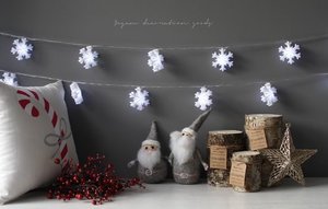 카라멜샵 눈꽃 투명선 전구(60p) 2color 크리스마스 조명