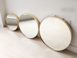 카라멜샵 골드 원형 벽거울(3size) 카페거울