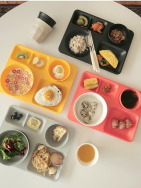 카라멜샵 더 주니어 멜라민 식판세트 15color  멜라민그릇 식판 캠핑그릇